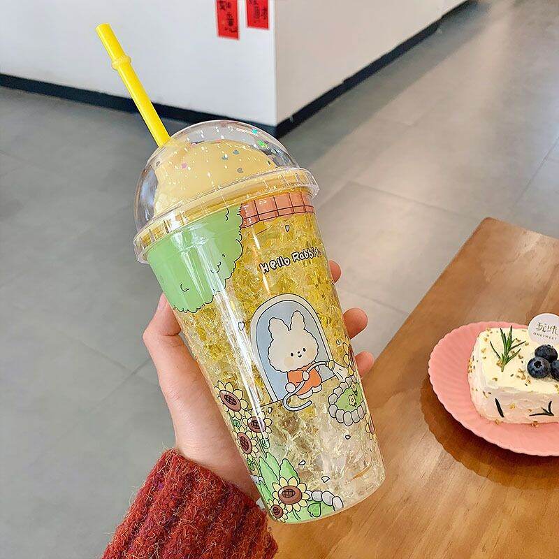 Ly nước nhựa 2 lớp - dày dặn