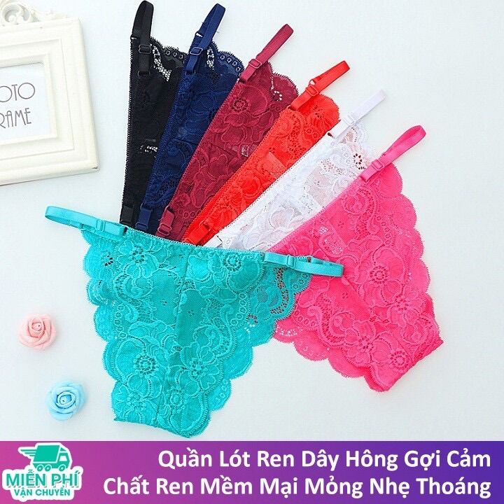Com 4 quần lót nữ ren sexy quần lót ren dây hông mẫu mới