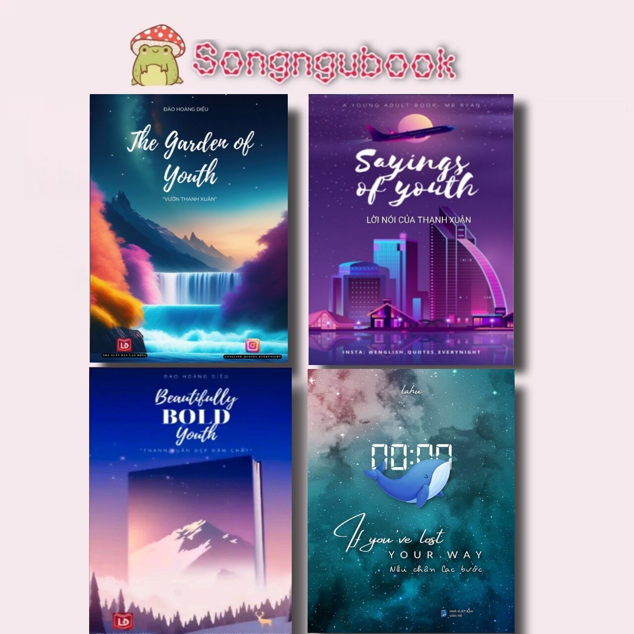 Combo 4 Cuốn The Garden Of Youth, Sayings Of Youth, Beautifully Bold Youth và If You've Lost Your Way sổ tay