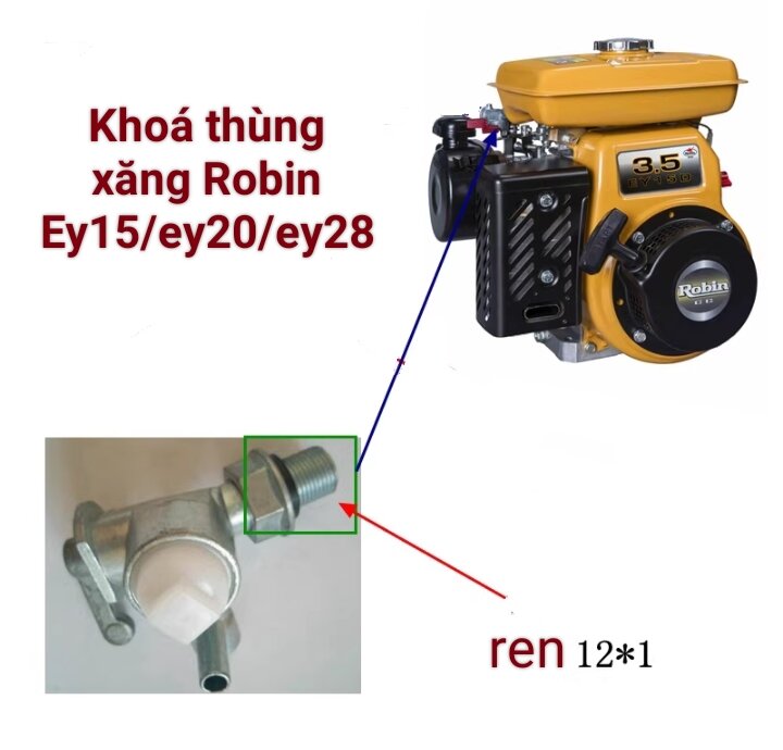 Khoá xăng khoá thùng xăng máy robin ey15 ey20 ey28 , công tắc khoá thùng xăng máy phát điện Rgx2400 rgx3500 2kw 3kw, khoá xăng khoá nhiên liệu động cơ robin 6hp 7hp 9hp 6ngựa 7ngựa 10ngựa, khoá xăng zin máy nhật bãi máy đầm robin nhập khẩu chất lượng cao