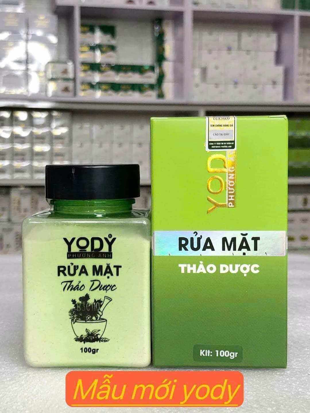 Bột rửa mặt Thảo Dược Yody white Phương Anh hộp 100g