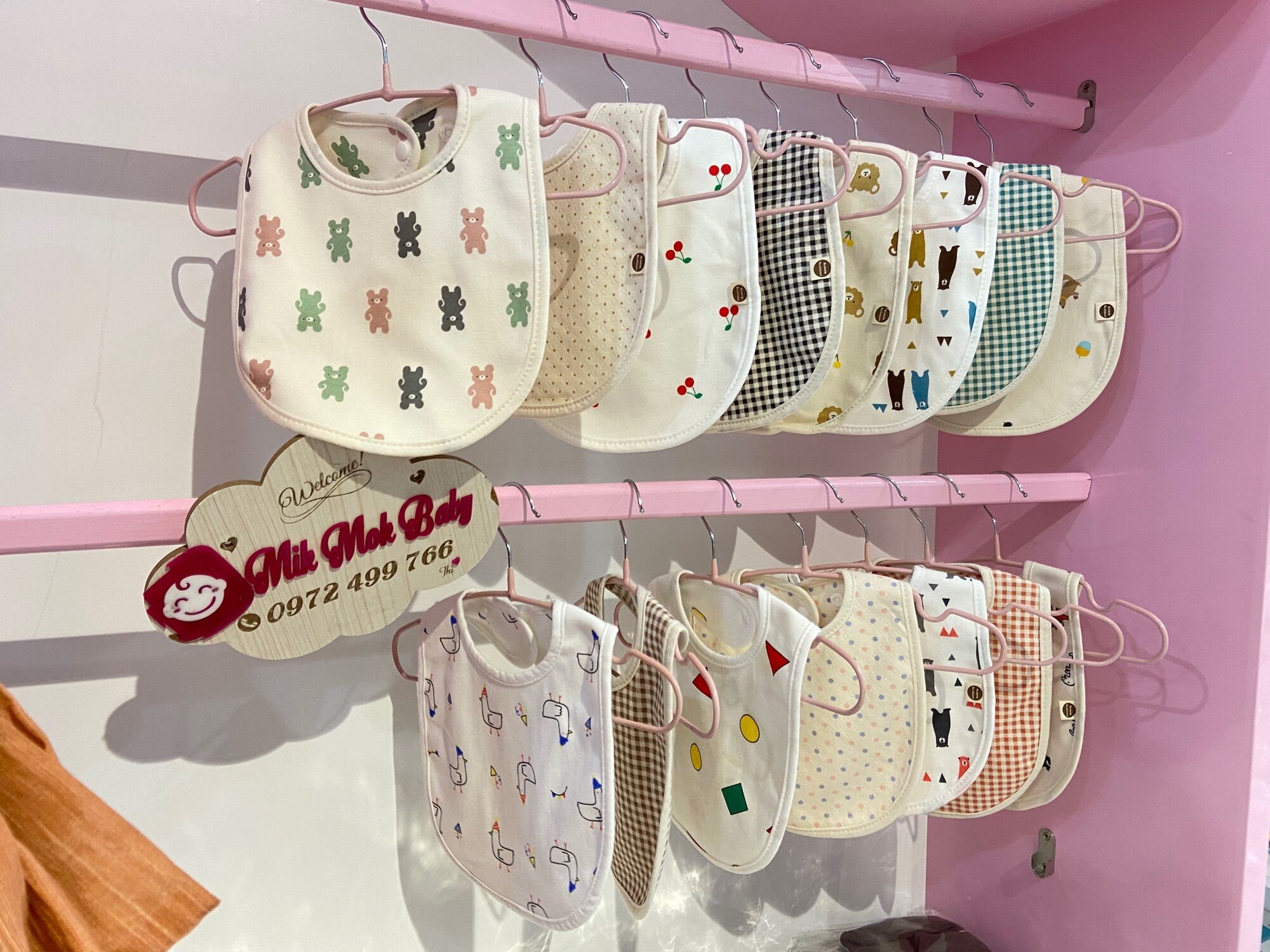 Yếm vải Hàn Quốc cho em bé Bunnie blossom
