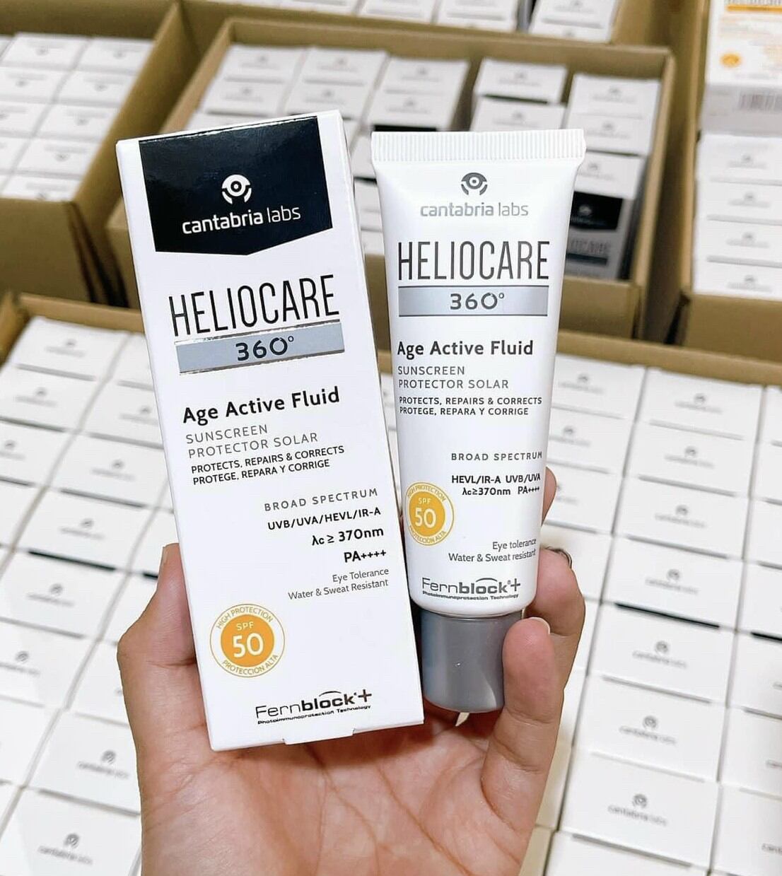 [Mẫu Mới - Dạng Tuýp] KEM CHỐNG NẮNG HELIOCARE AGE ACTIVE FLUID 50ML
