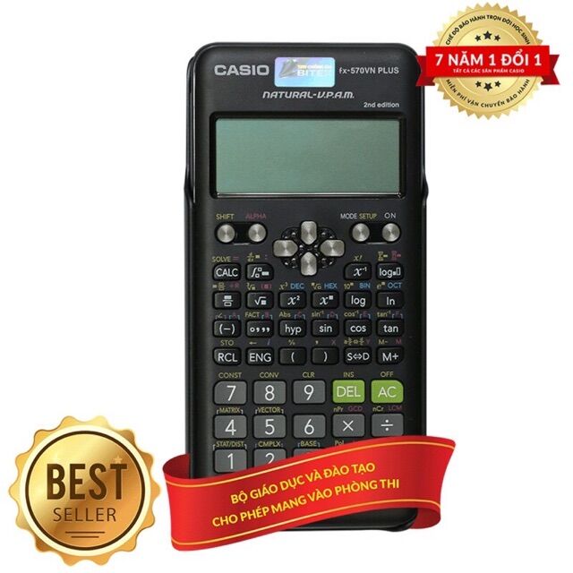 Máy tính casio fx 570vn plus new 2nd edition-7 năm 1 đổi 1