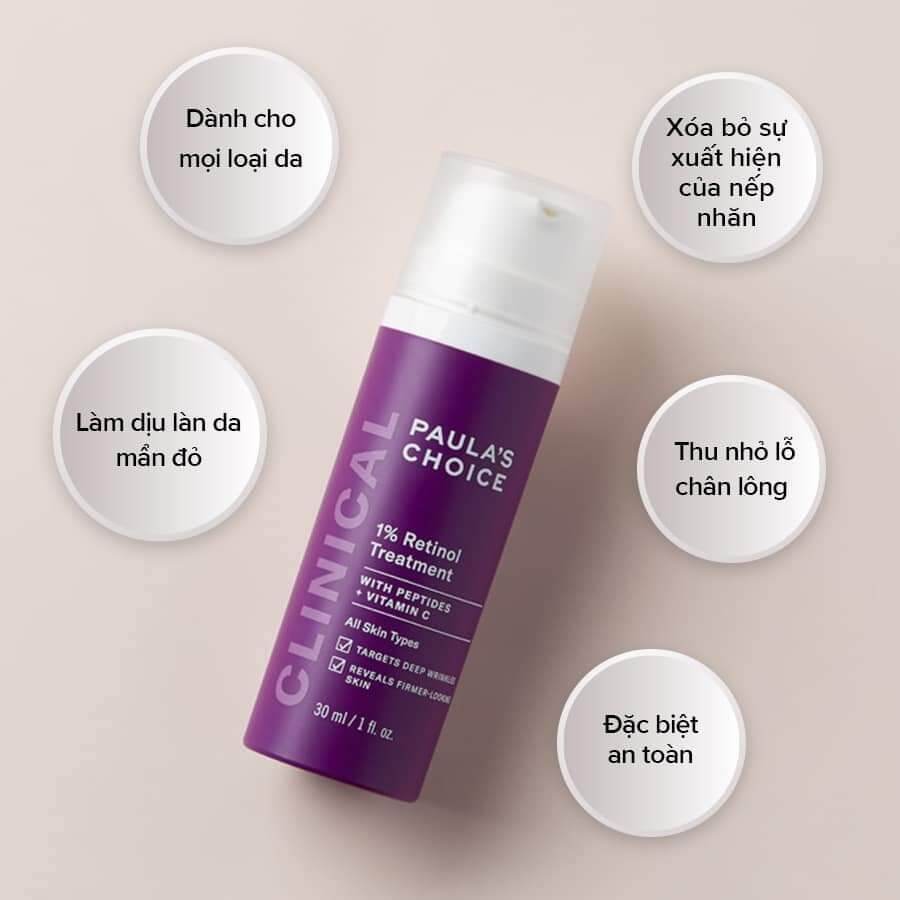 Tinh chất trẻ hóa da Paulaschoice 1% retinol treatment