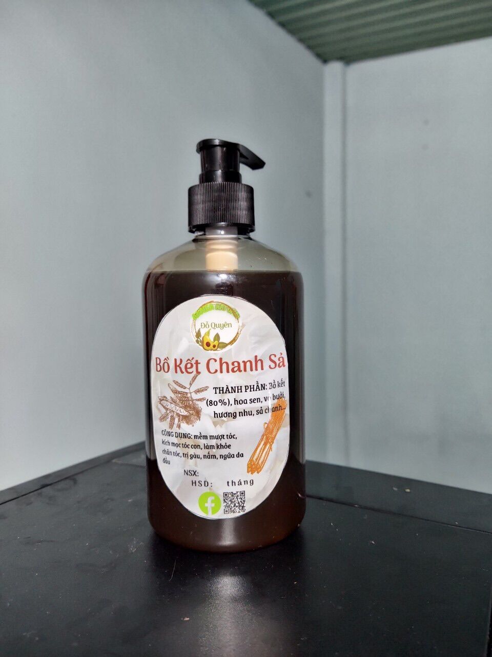 Dầu gội bồ kết chanh sả - giảm rụng tóc 500ml