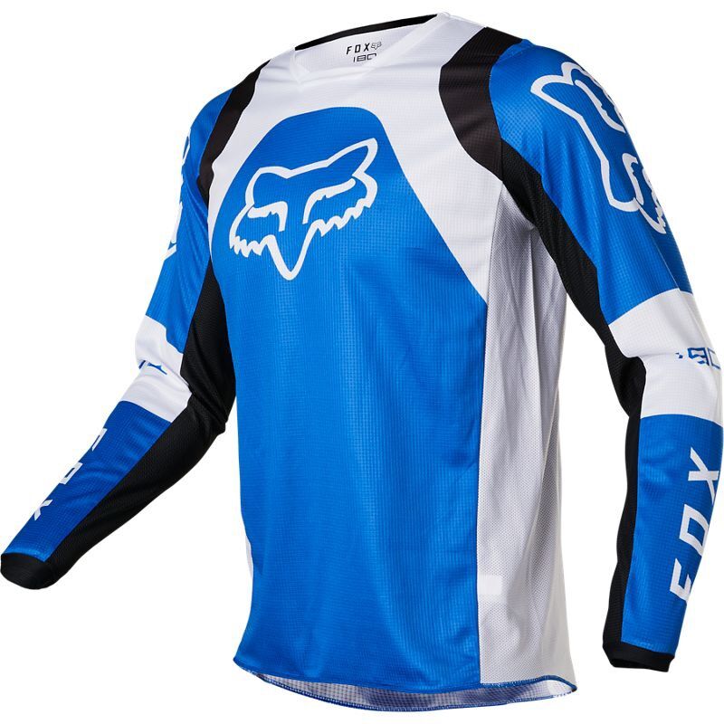 ÁO FOX 180 LUX WHITE/BLUE (Chính Hãng)