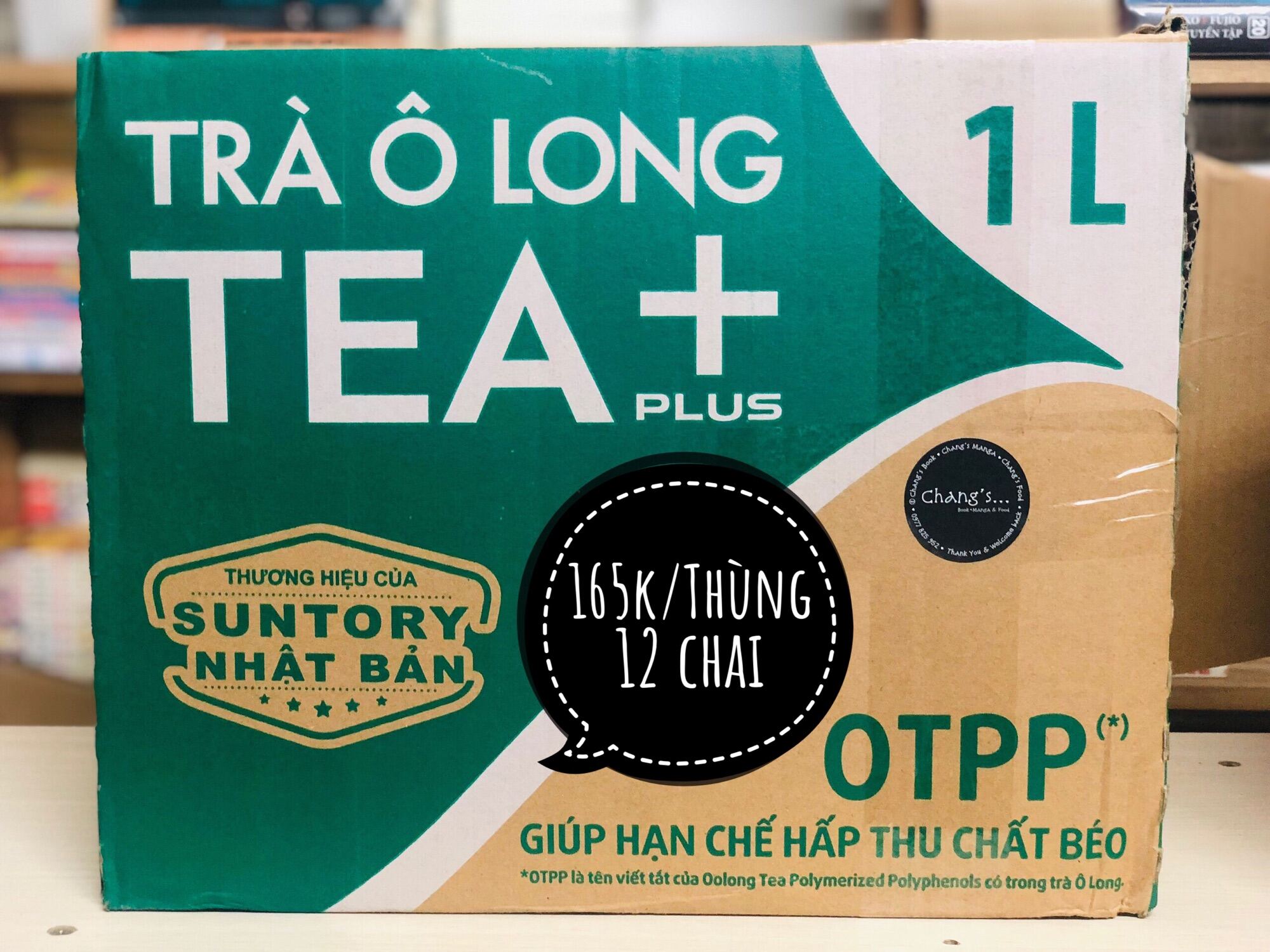Trà Ô Long Tea Plus 1 Lít 12 chai Thùng Chang s Food