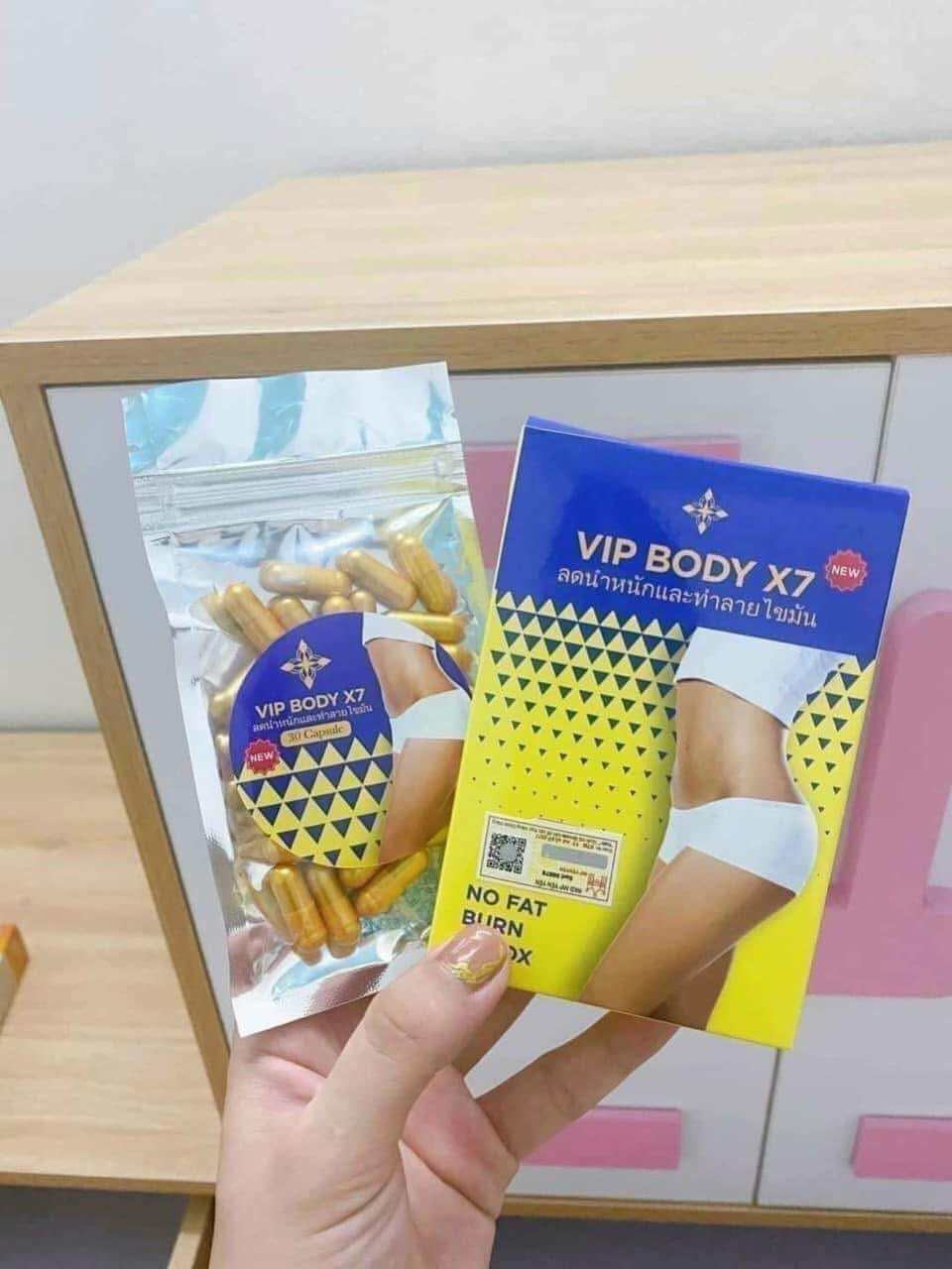 Giảm cân VIP BODY X7 cực mạnh đốt cháy phân huỷ mỡ thừa 30 Viên Thái Lan