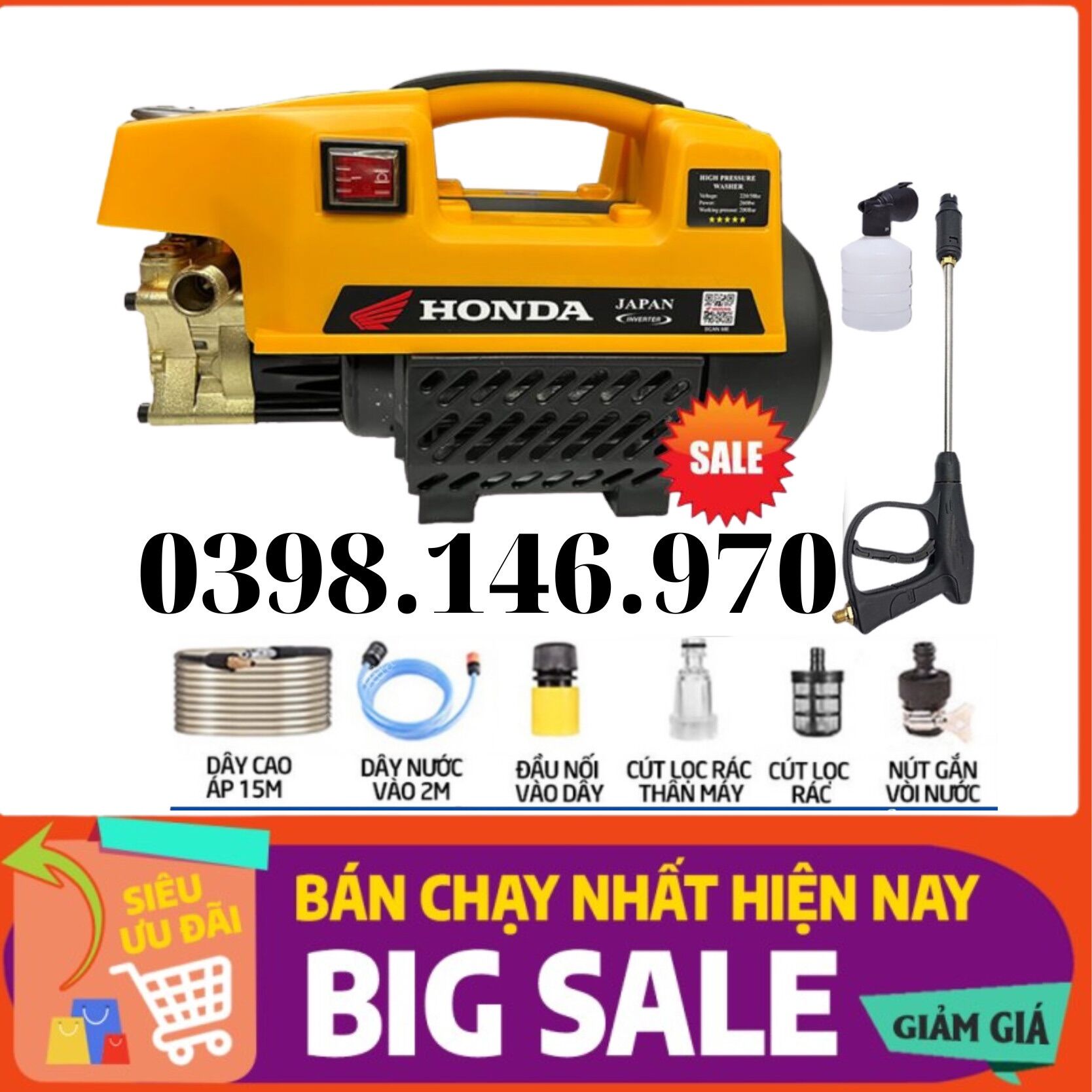 Máy rửa xe mới nhất 2023 miễn ship bán chạy nhất hiện nay