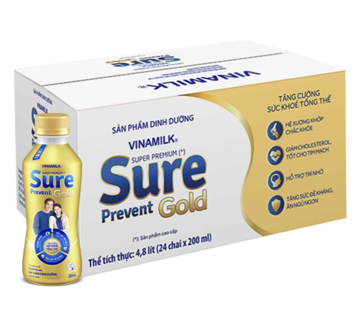 1 Thùng Sữa Bột Pha Sẵn Sure Prevent Gold - Thùng 24 Chai x 200ml
