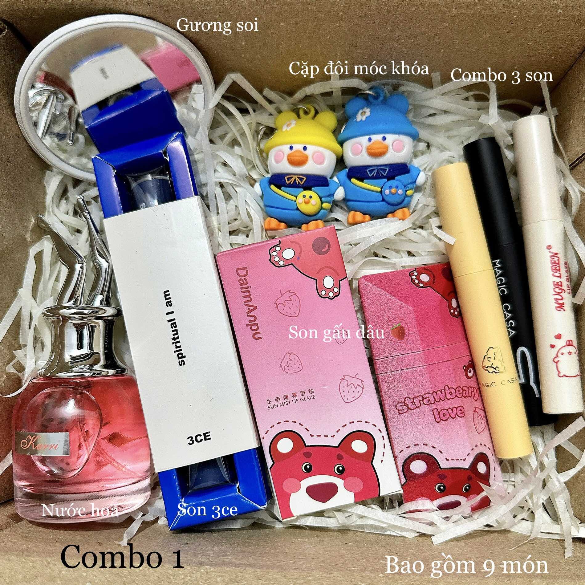 SET QUÀ TẶNG 9 MÓN, SET QUÀ MAKEUP TẶNG BẠN GÁI