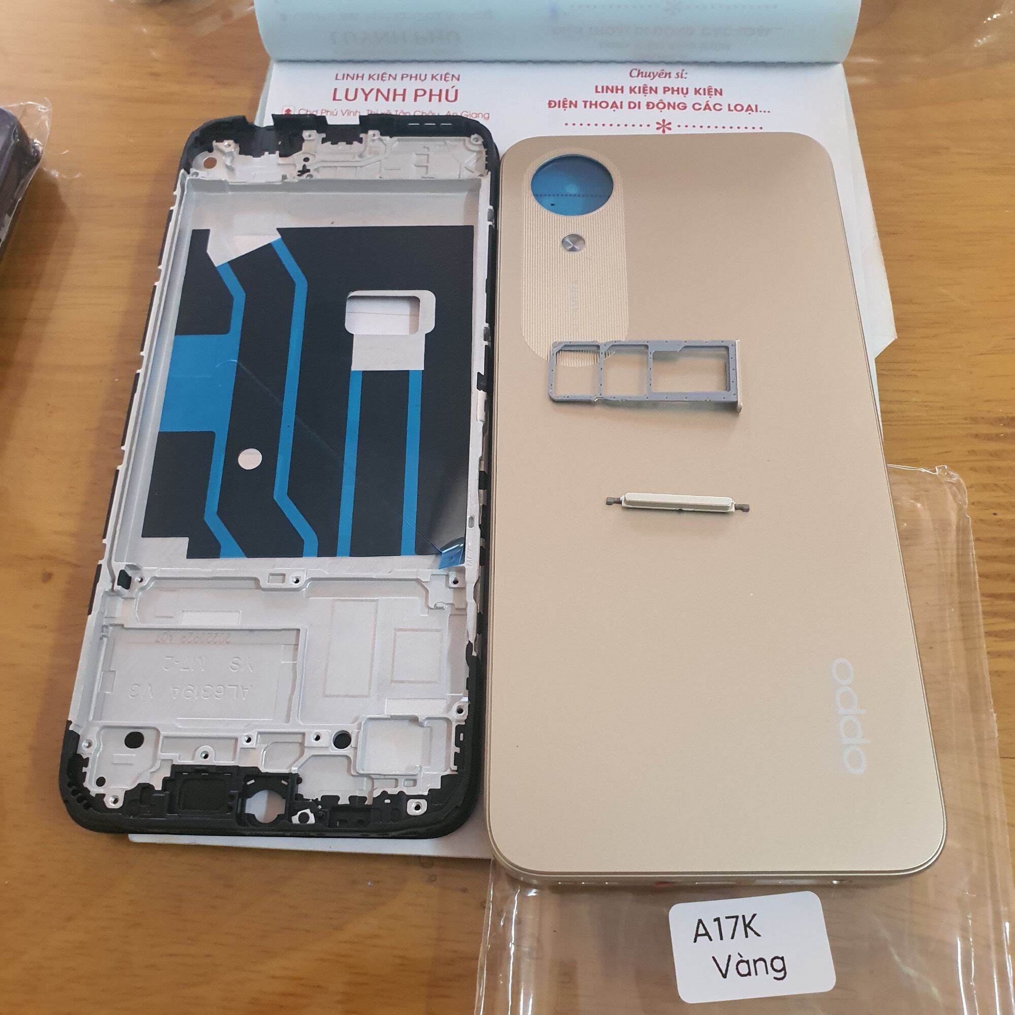 Vỏ oppo A17K có khay sim khung sườn(ảnh thật)