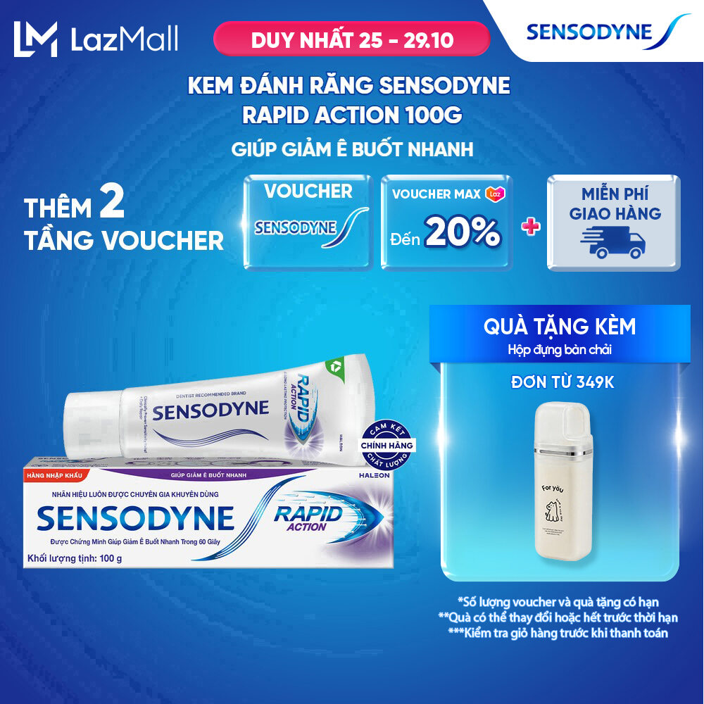 Kem đánh răng SENSODYNE Rapid Action 100g giúp giảm ê buốt nhanh