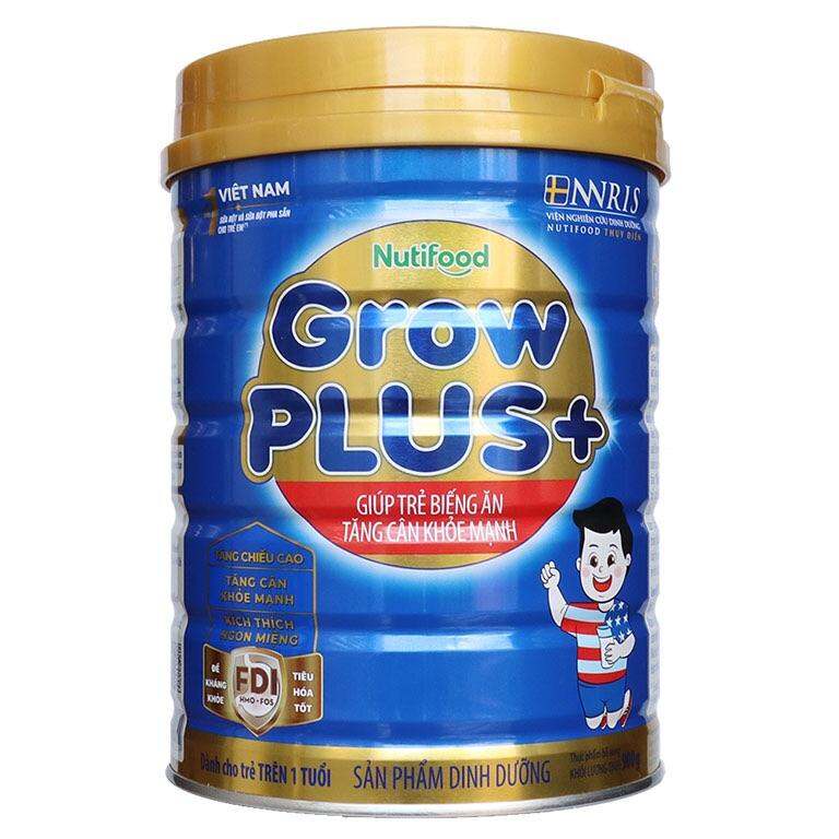 Sữa Bột Nutifood Grow plus+ xanh 900g ( Mẫu Mới )