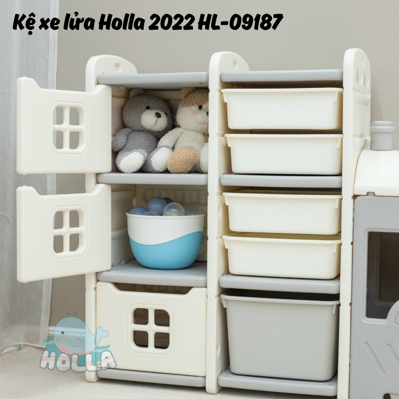 [HCM] Kệ đồ chơi xe lửa cho bé Holla 2022 HL -09187