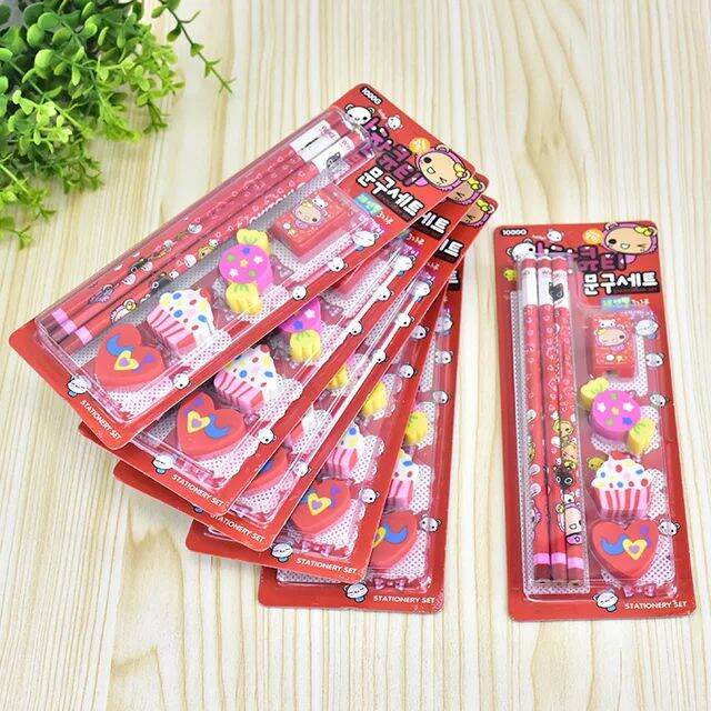 Set bút chì kèm chuốt gôm hàng tốt