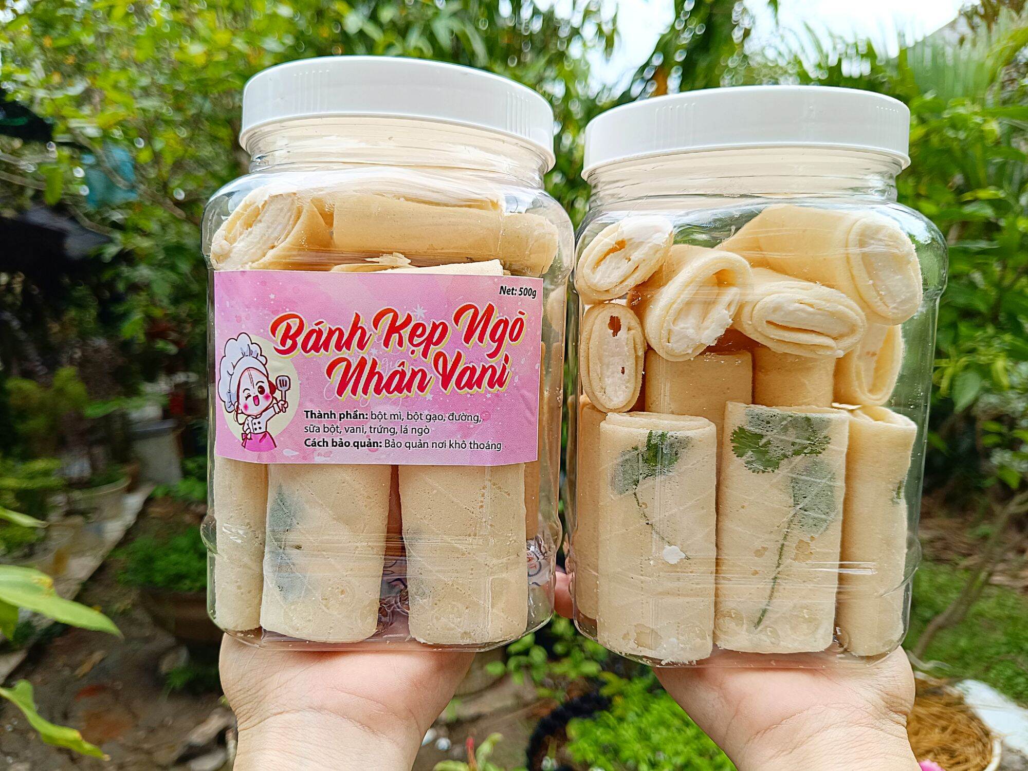 Bánh kẹp ngò nhân kem 1kg