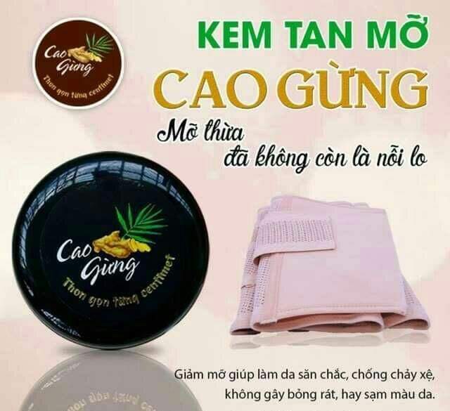 Cao Gừng Tan Mỡ Bụng Chính Hãng ( tặng kèm đai nịt bụng định hình )