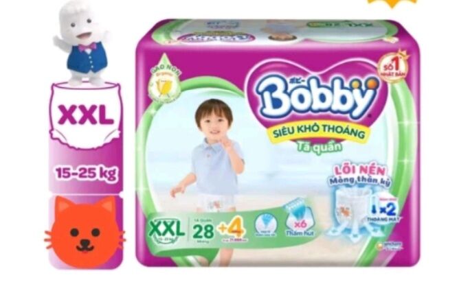 Tặng 4 miếng..tả quần bobby xxl28 +4 miếng