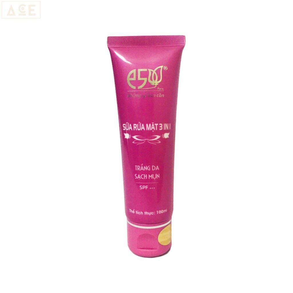 [HCM]Sữa rửa mặt e5 Trắng da sạch mụn 3 in 1