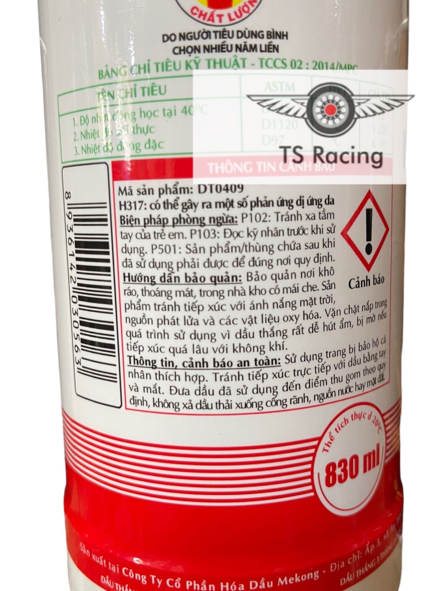 Dầu thắng mekong vh 3-2 830ml