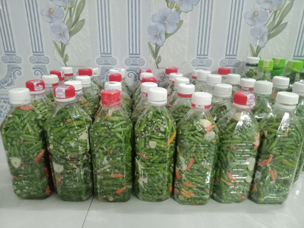 Ớt thóc xanh sóc tỏi muối