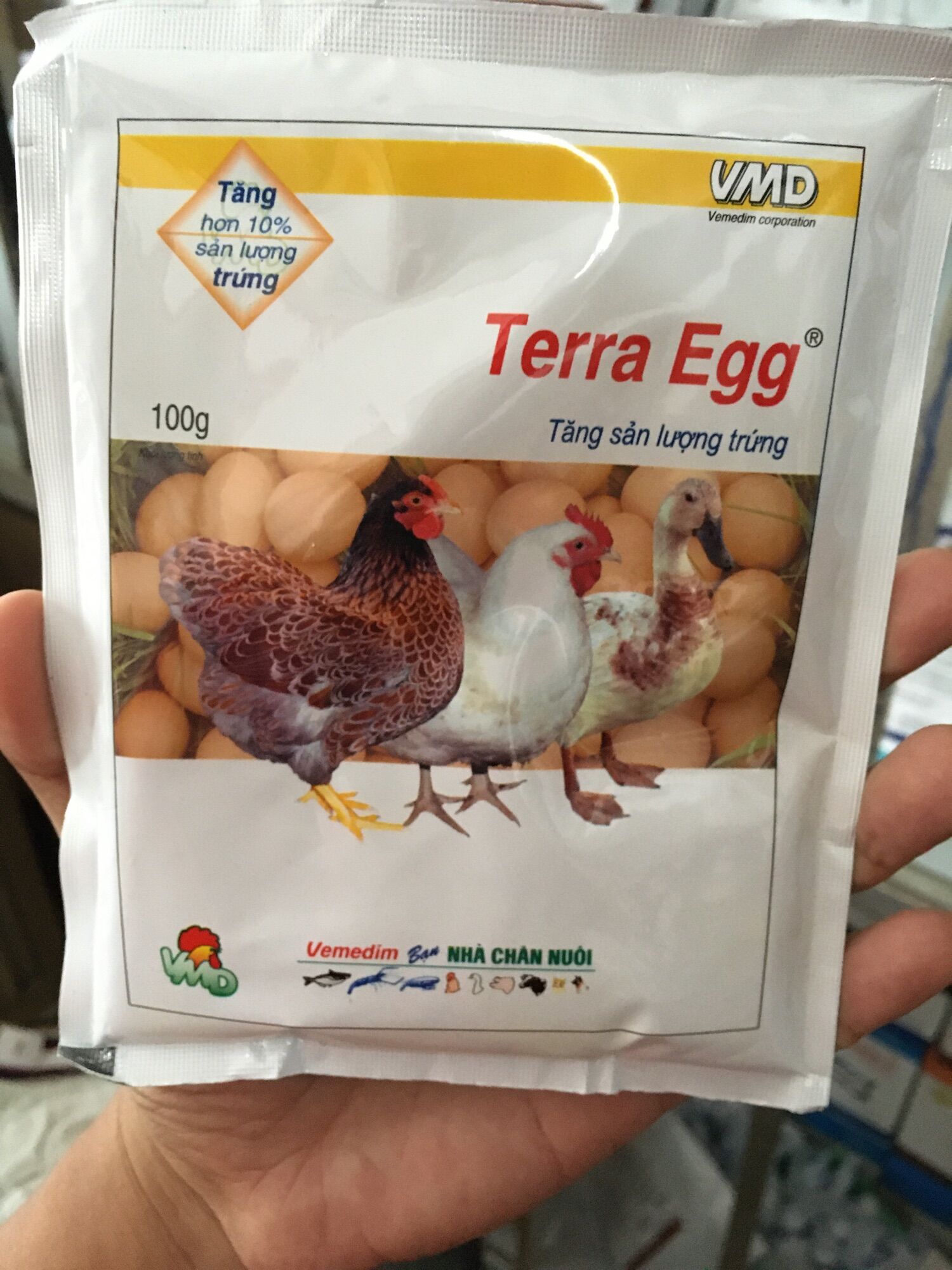 Terra egg trứng ,kích thích làm tăng sản lượng đẻ nhiều trứng gà , vịt , cút , ngỗng ngang vemedim