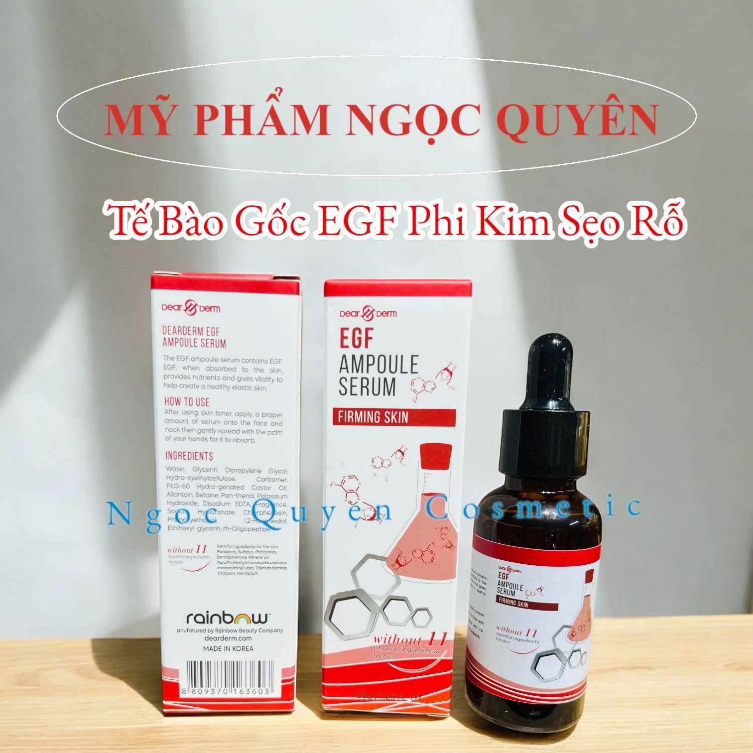 TẾ BÀO GỐC EGF AMPOULE DEARDERM SẸO RỖ (Chai 30ml)
