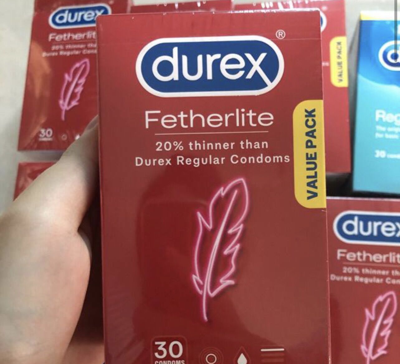 [BILL ÚC] Bao cao su Durex Fetherlite siêu mỏng mẫu mới nhất