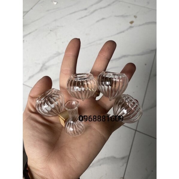 Bộ 5 chiếc cóng thủy tinh múi tai tre tàu pk chim vành khuyên