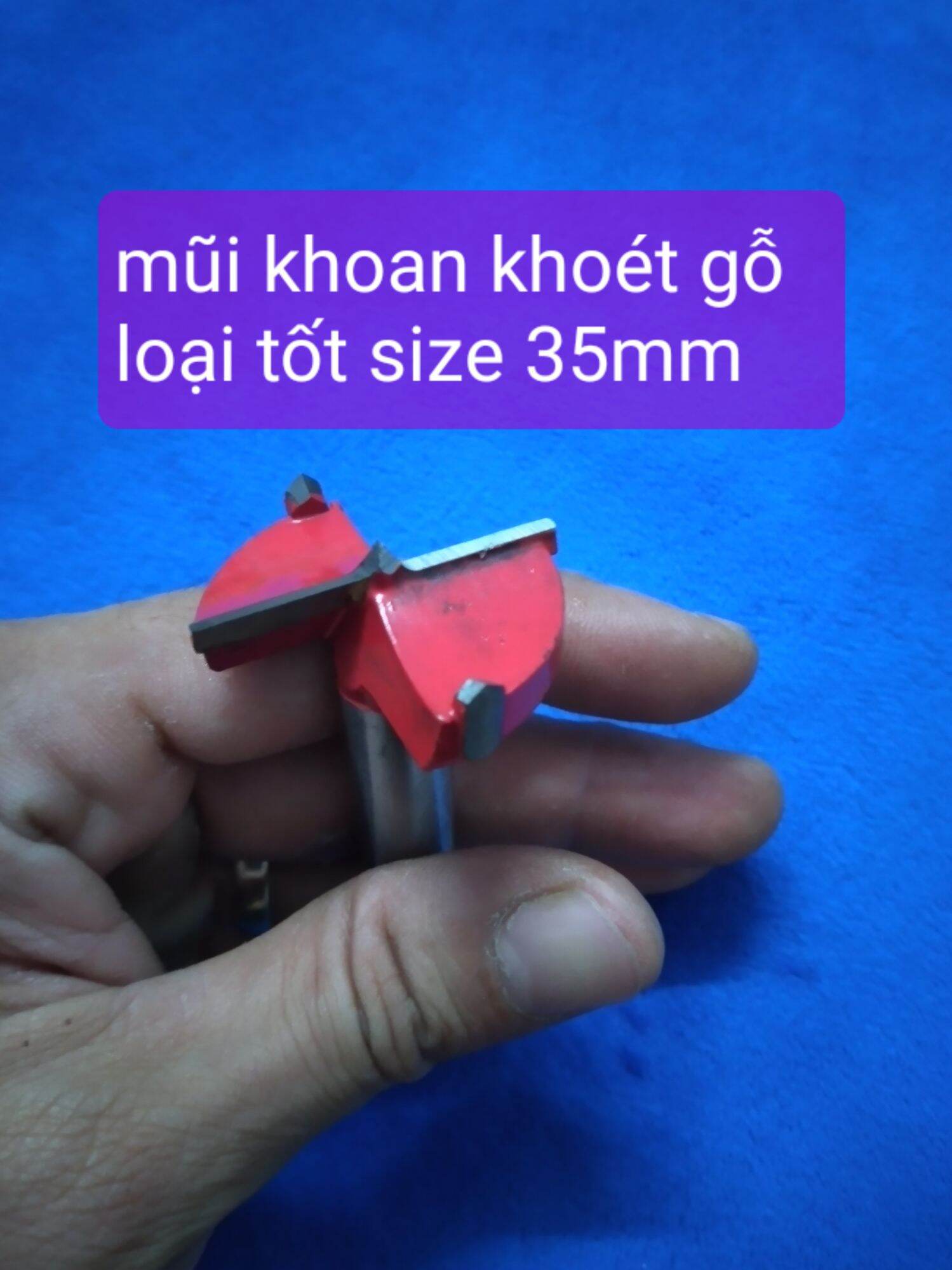 Mũi khoan khoét gỗ loại tốt size 35mm, dùng khoan bắt bản lề bật tủ gỗ