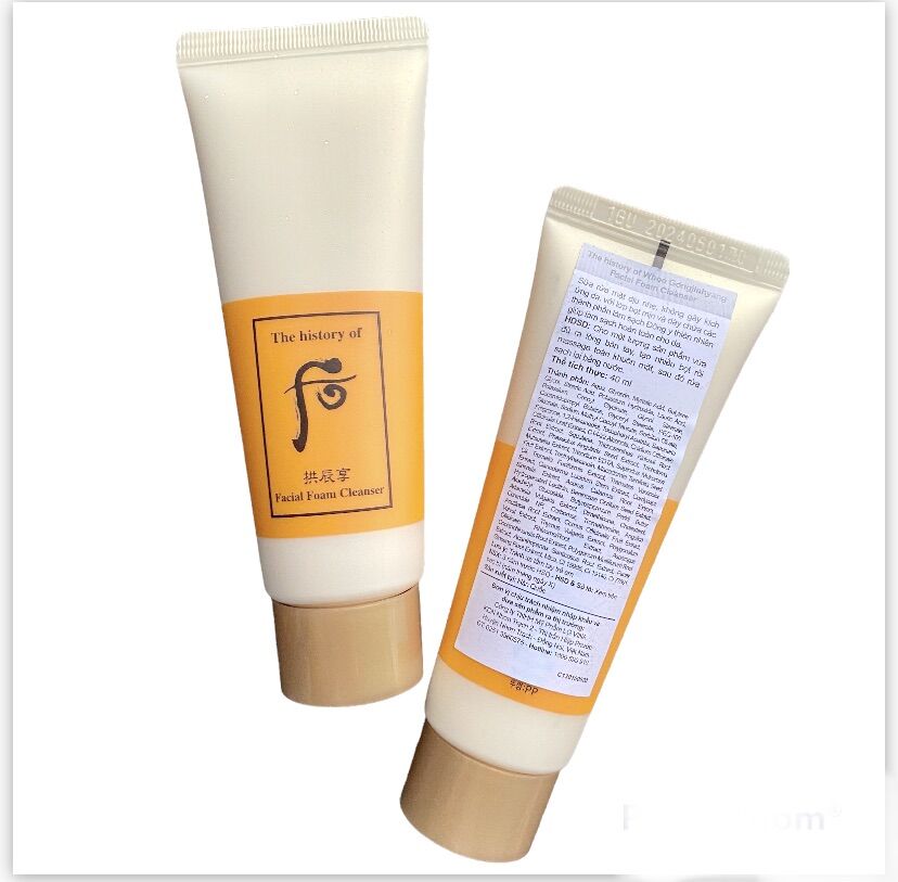 - sữa rửa mặt whoo vàng chứa nhân sâm 40ml date 2025