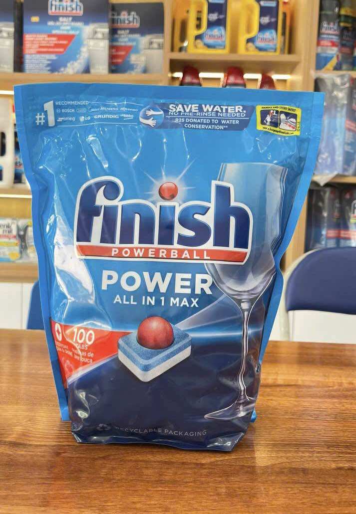 Viên Rửa Bát Finish Power Cube Nhật Bản (Túi 150 Viên) Dành Cho Máy Rửa Bát