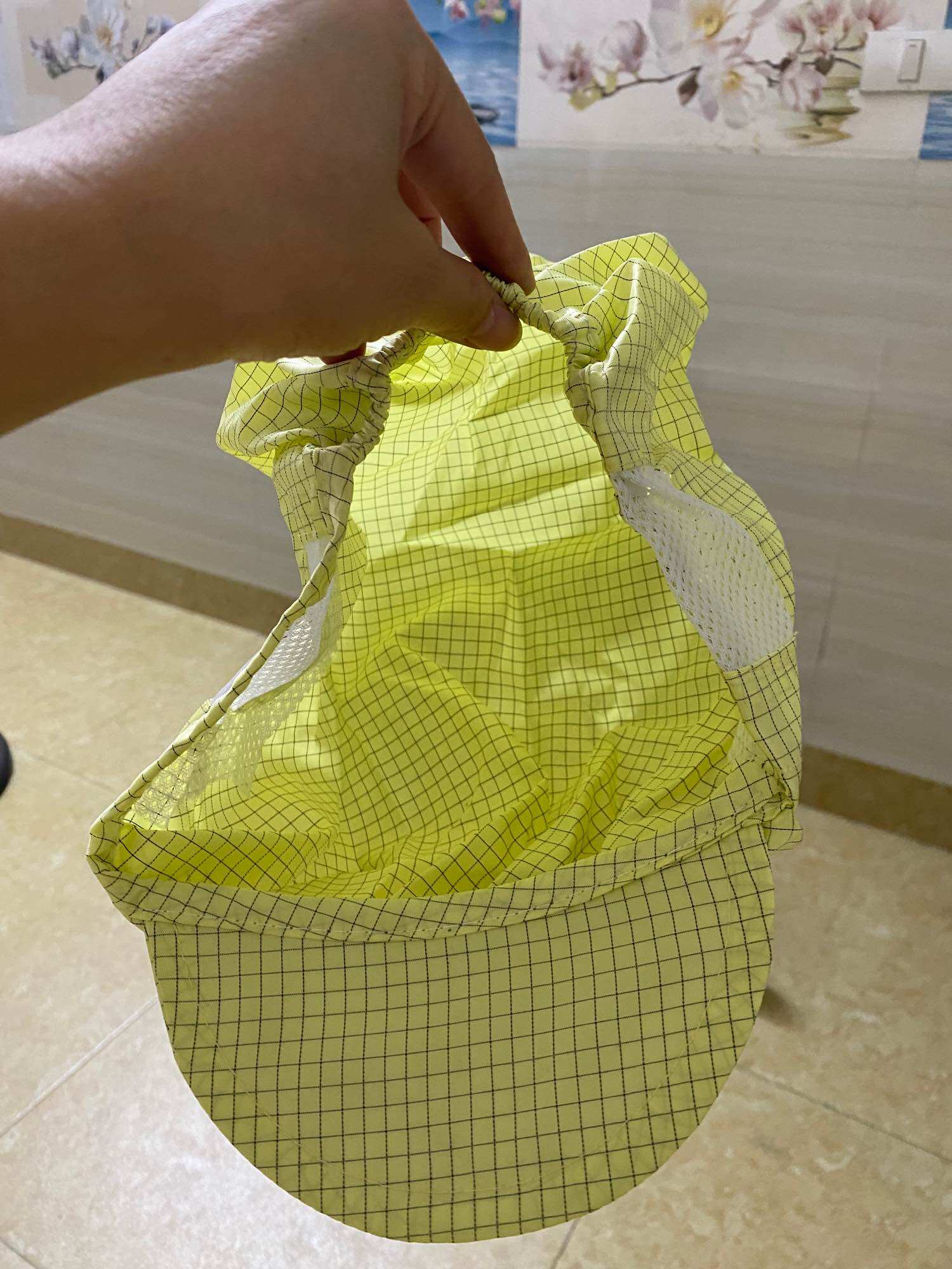 Mũ chống tĩnh điện nữ ( Màu hồng đậm, Màu vàng, Kẻ caro)