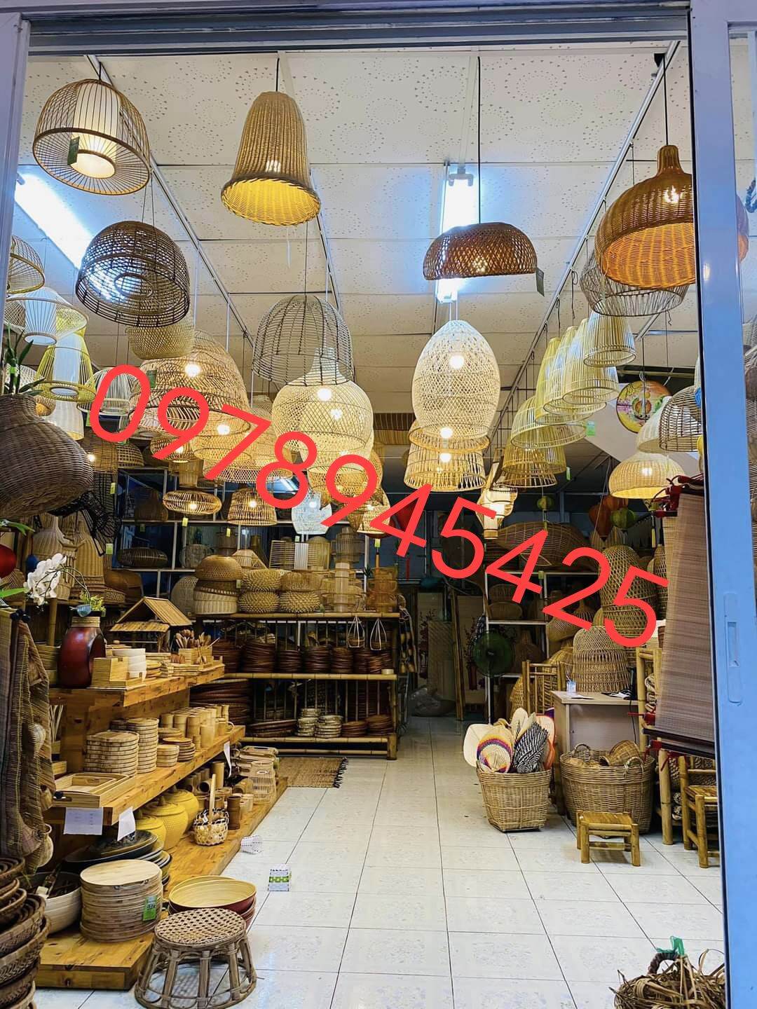 Sỉ đèn mây tre đèn tre đan lh 0978945425