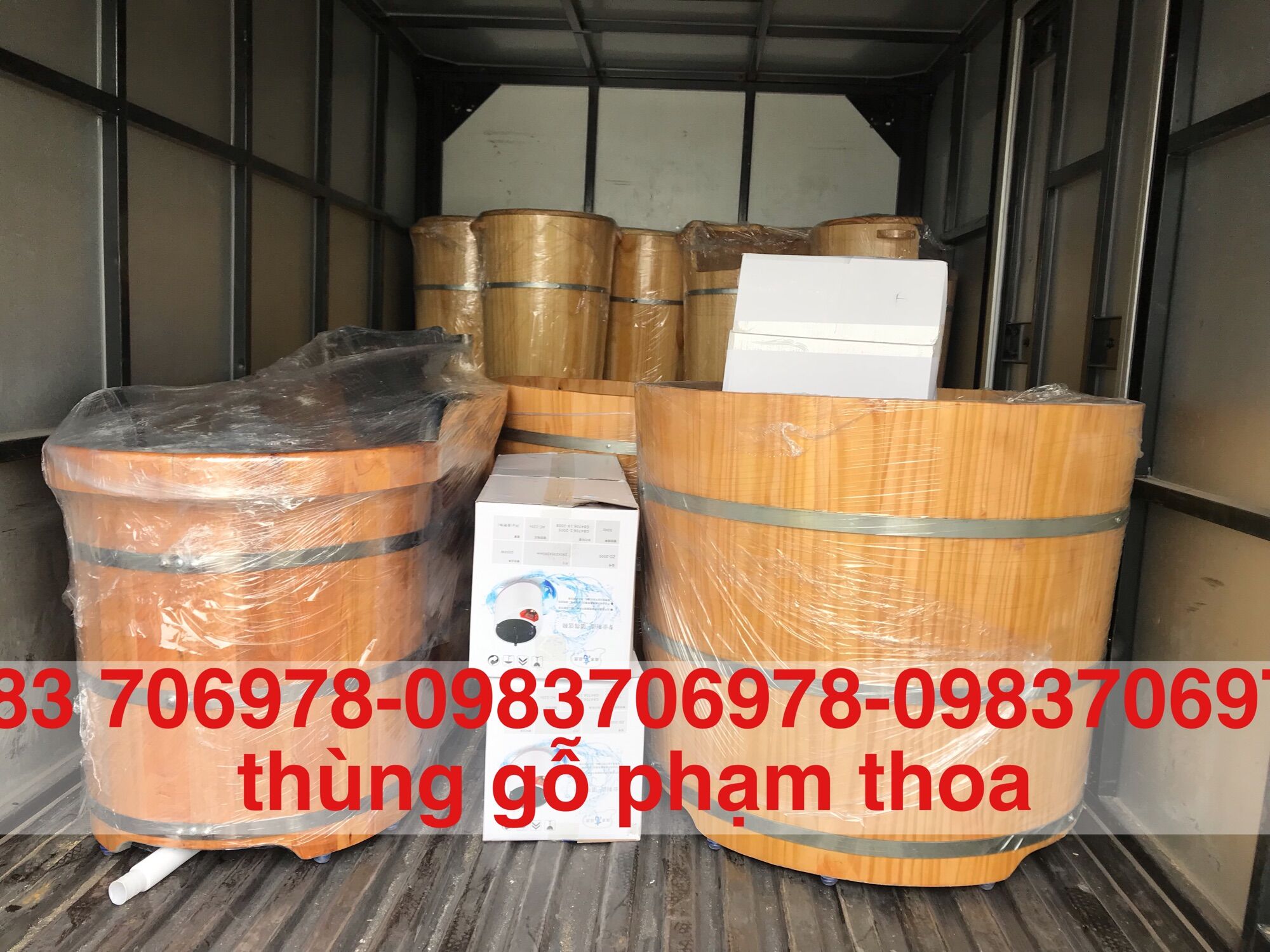 Bồn tắm gỗ thông nhập khẩu cao cấp