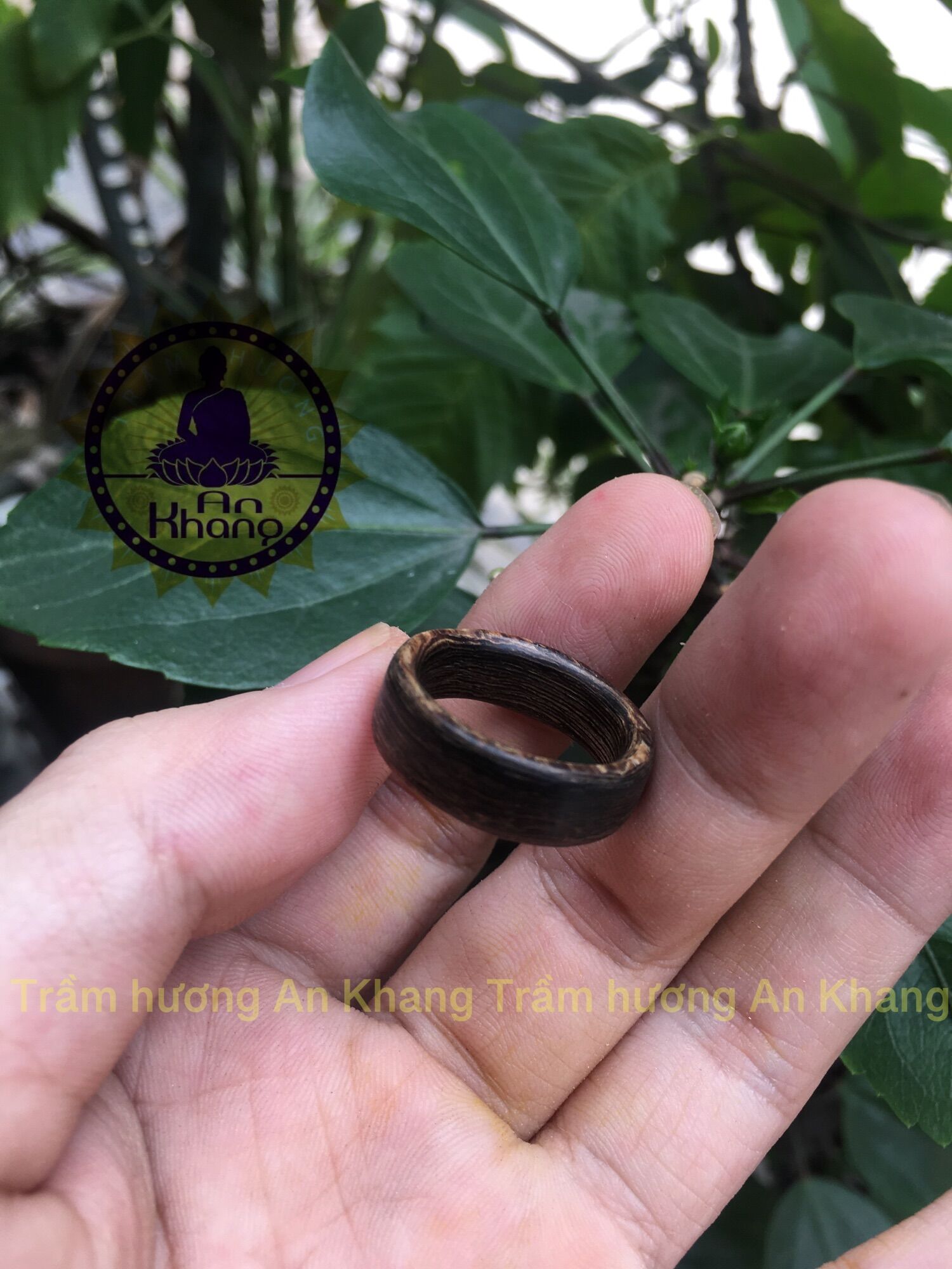 Nhẫn trầm sánh chìm bản nhỏ