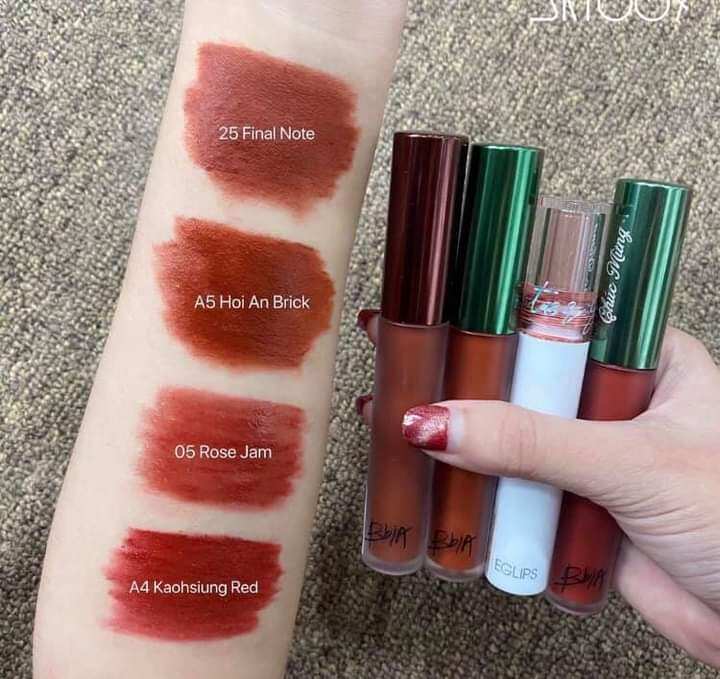 Son BBia 25 đỏ nâu gạch chất son mịn thơm lỳ màu