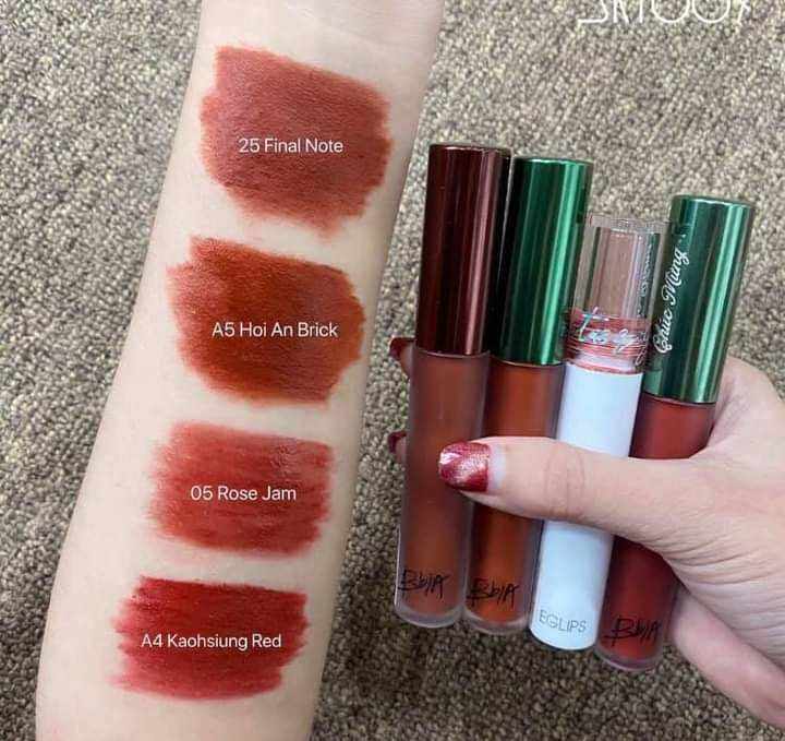 Son BBia 25 đỏ nâu gạch chất son mịn thơm lỳ màu