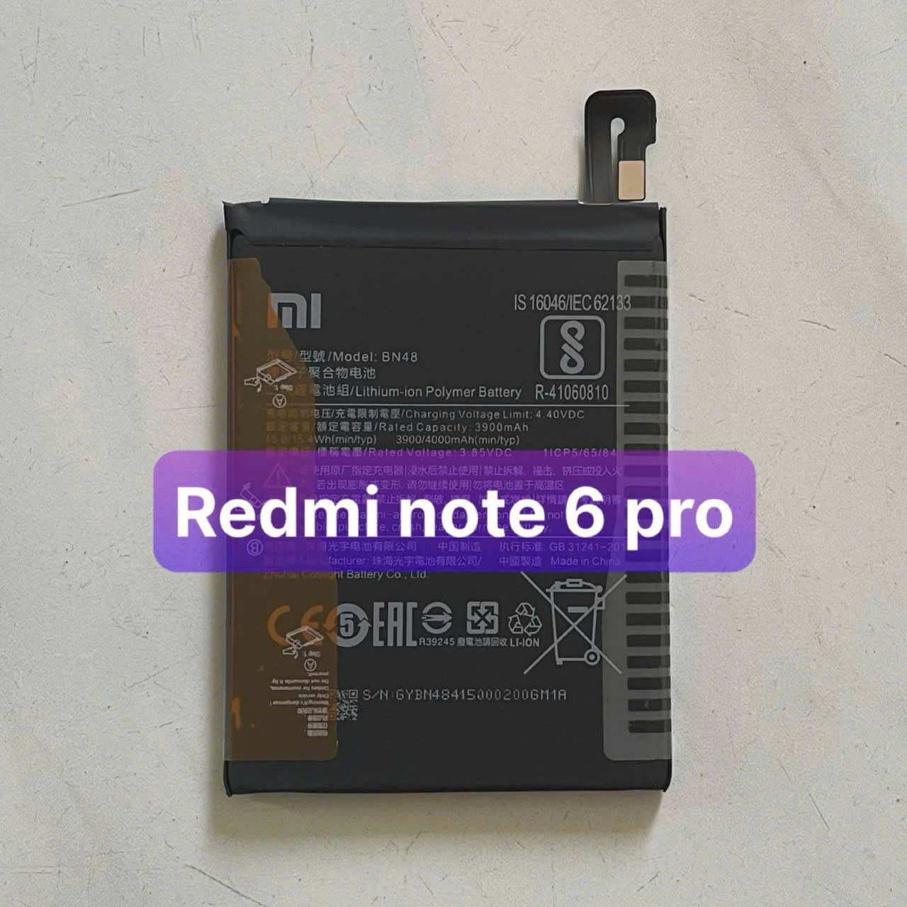 Pin Xiaomi Redmi Note 6 Pro model BN48 (zin) bảo hành 3 tháng