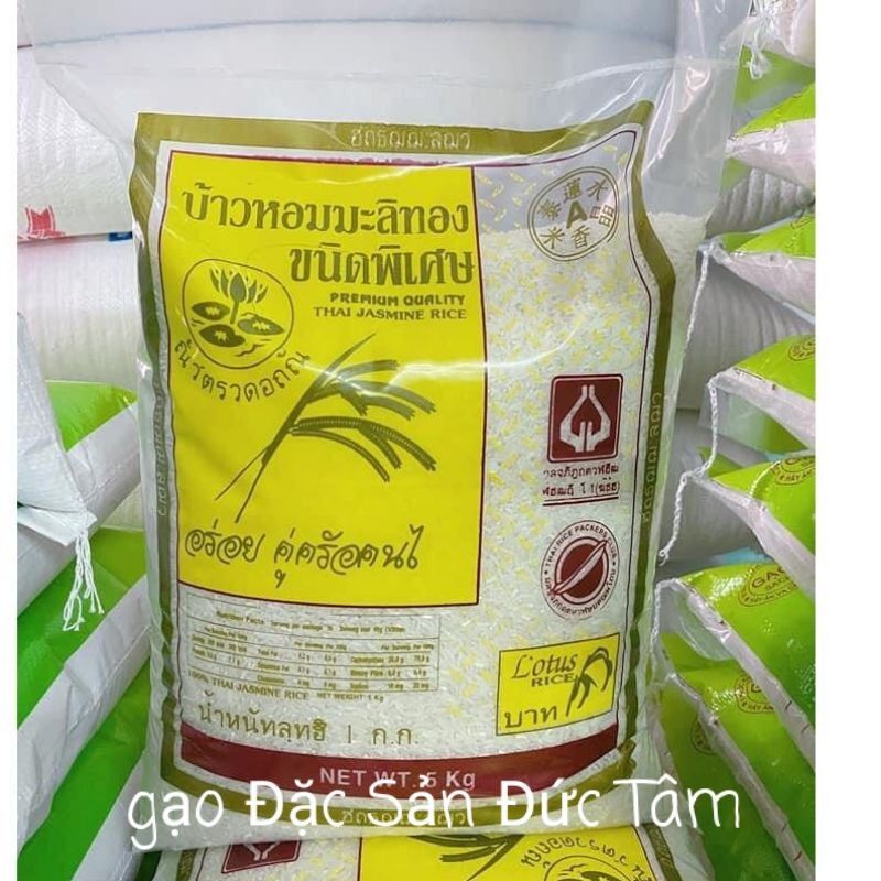 Gạo Thơm Thái Lan Thơm dẻo ngon cơm Bao 5kg
