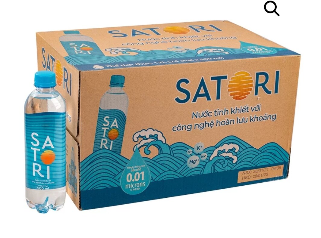 nước uống tinh khiết satori 500ml 24 chai