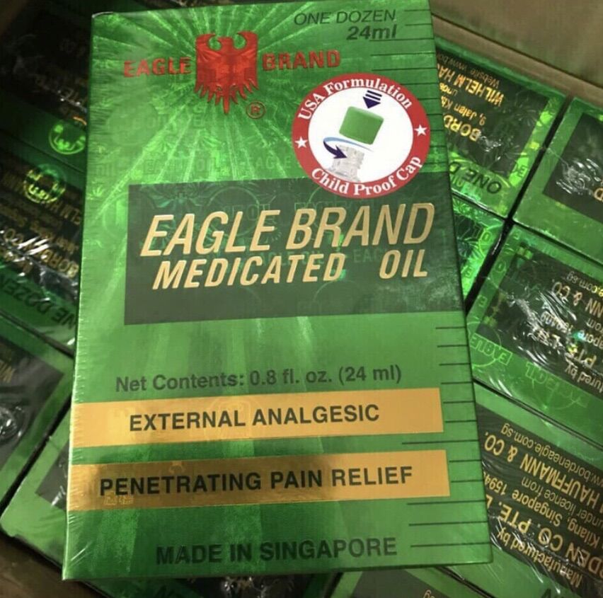 Dầu Gió Xanh Con Ó 2 Nắp Của Mỹ 24ml