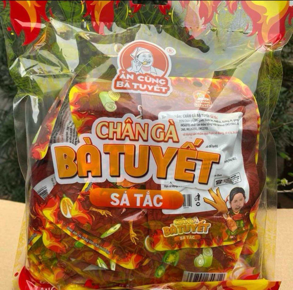 Chân Gà Rút Xương Ăn Cùng Bà Tuyết Combo 20 Gói _ Sẵn Vị Sả Tắc