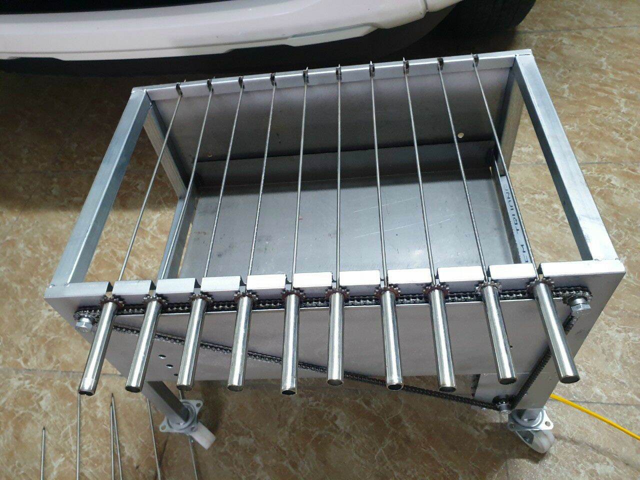 Máy nướng thịt đa năng 10 xiên có bễ thổi