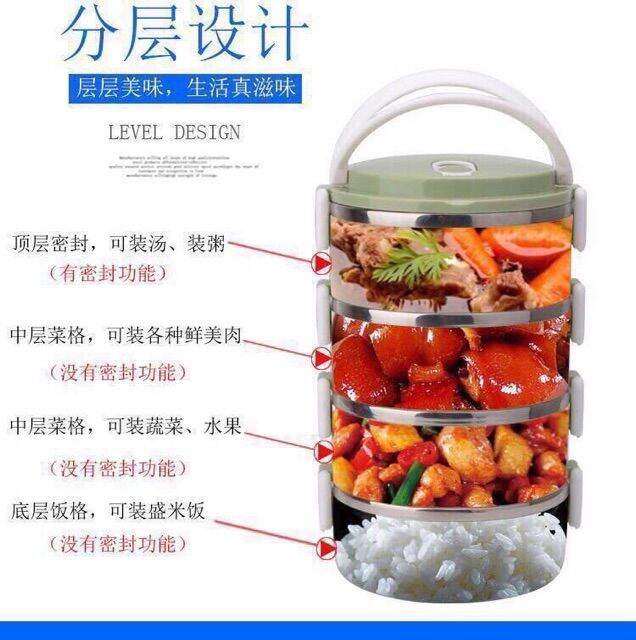 CẶP LỒNG CƠM LÚA MẠCH 4 TẦNG SIÊU TIỆN LỢI