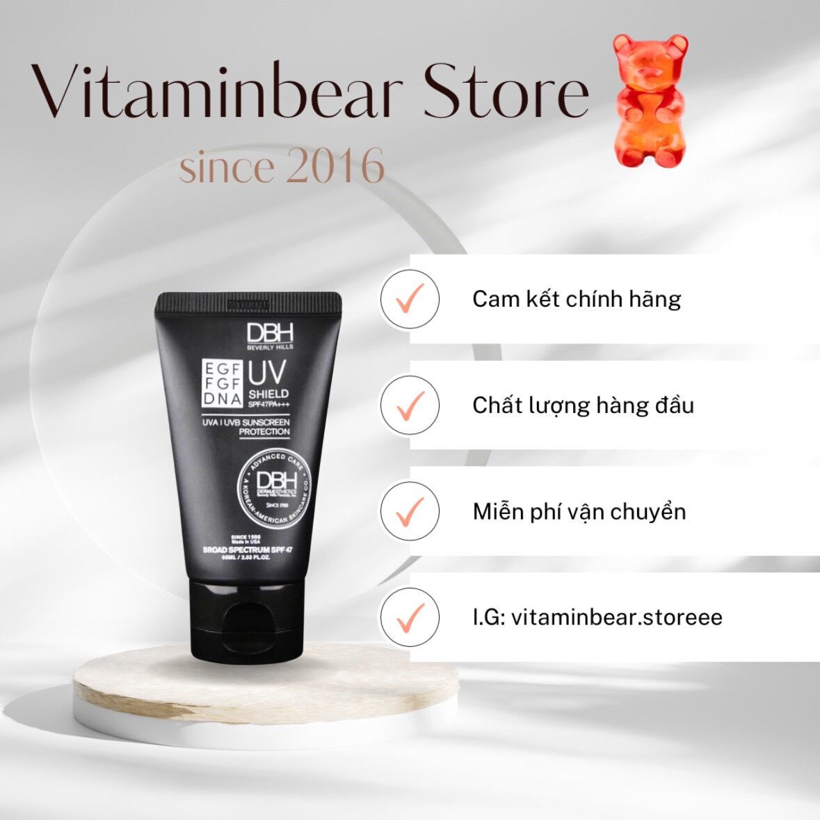 [Vitaminbear] Kem chống nắng DBH EGF UV Shield