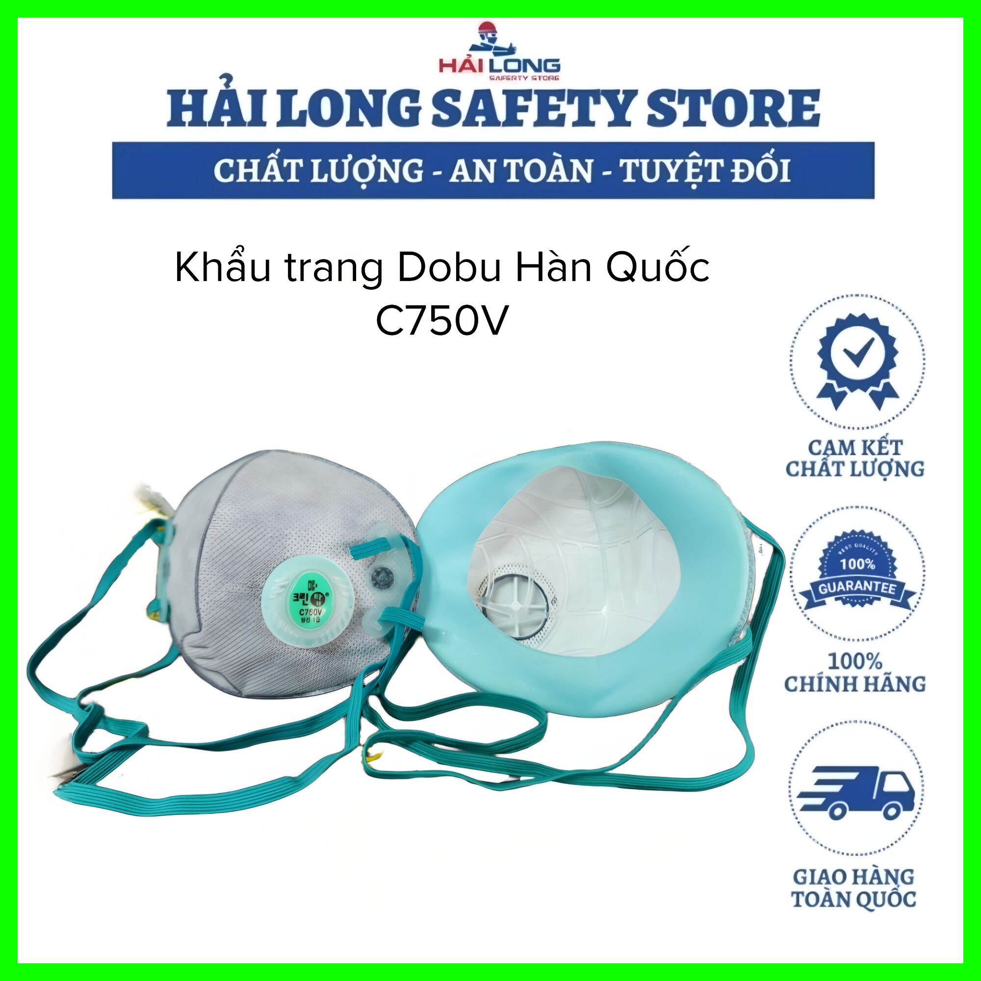 Combo 10 Khẩu trang C750V DOBU Hàn Quốc Lọc Những Hạt Siêu Bụi