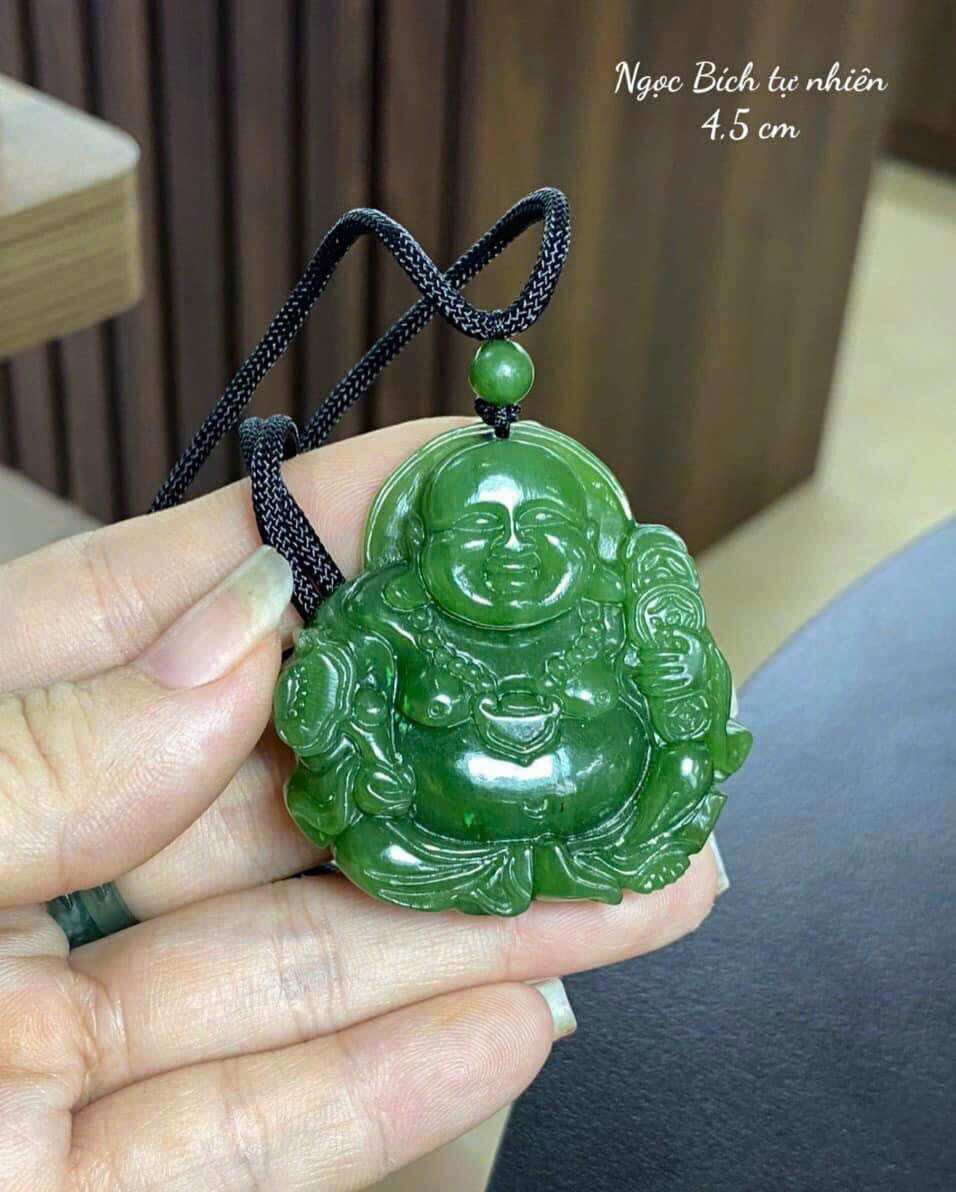 Mặt di lặc ngọc bích 4.5cm bao sang đẹp